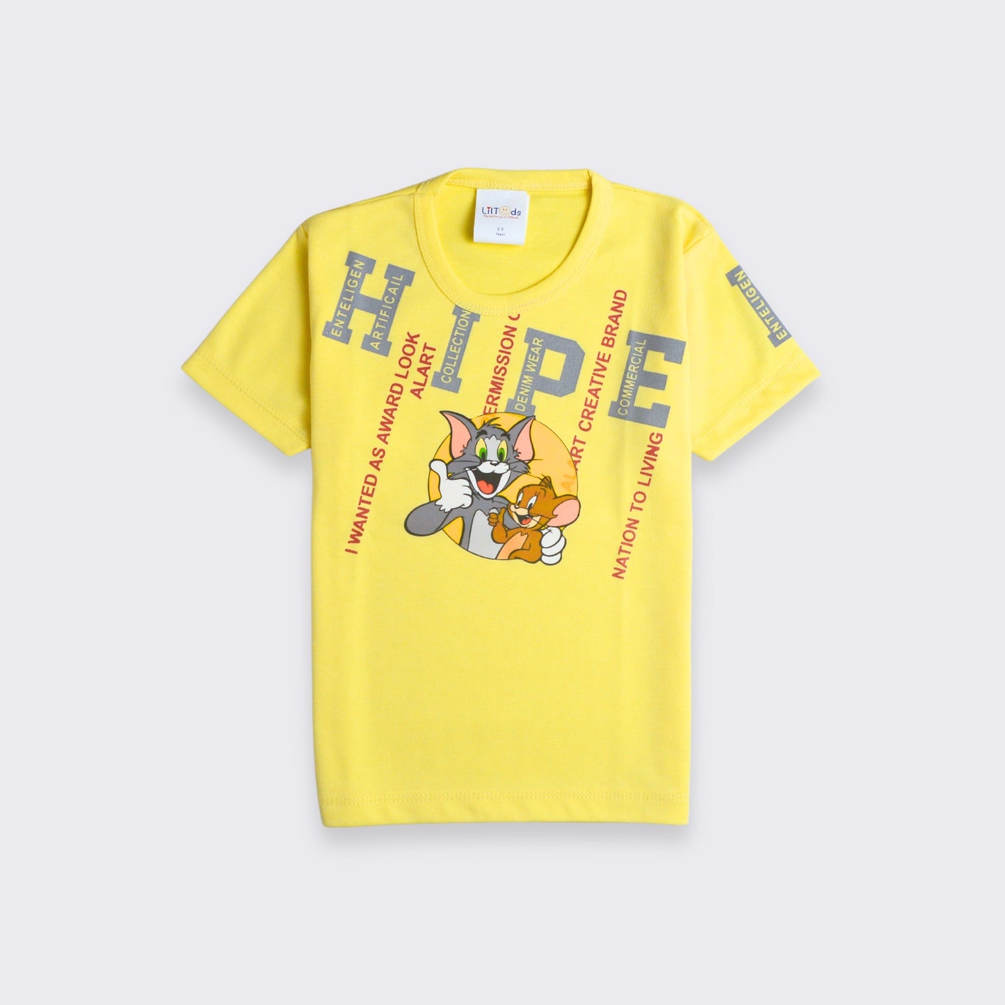 Graphic Tee with Striped Shorts