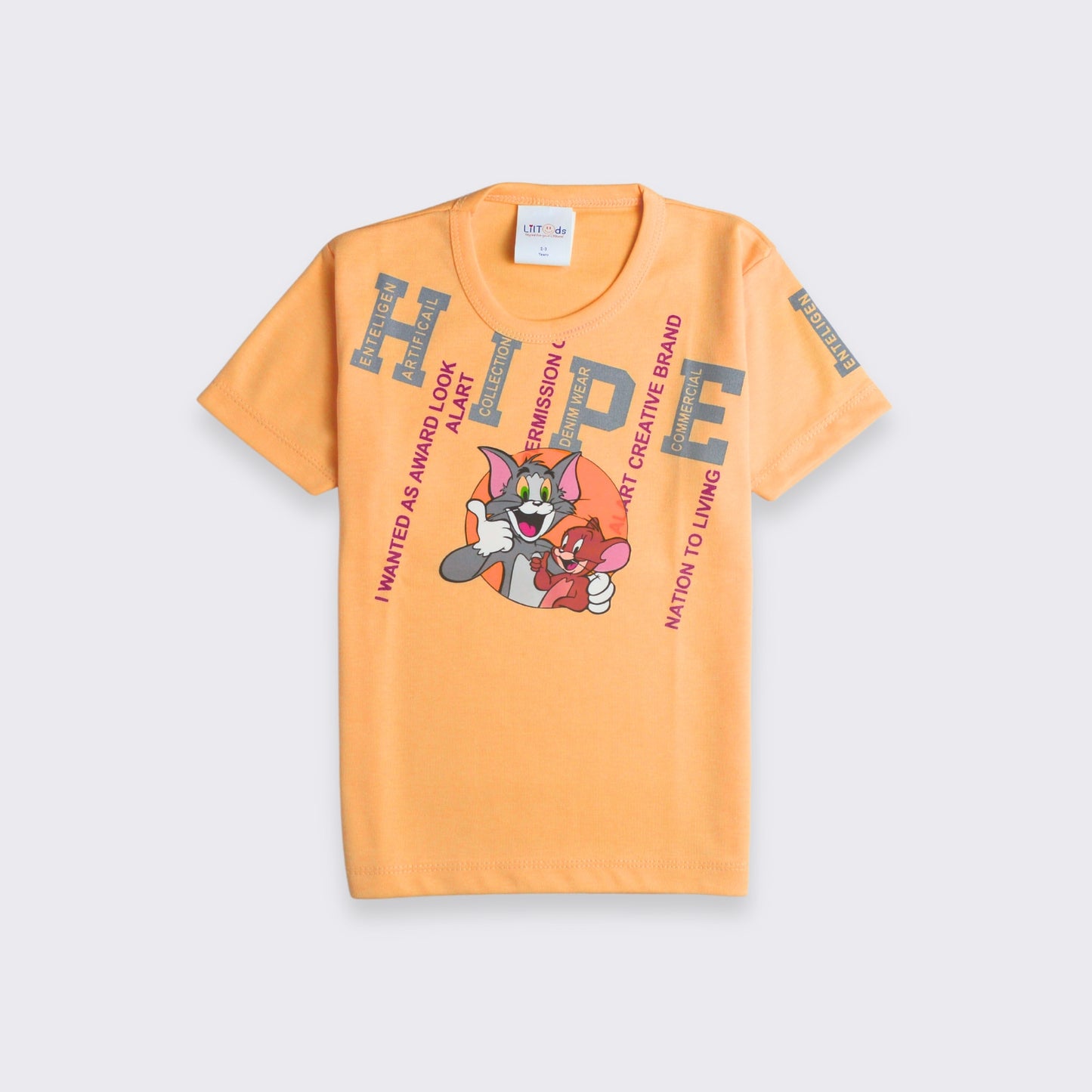 Graphic Tee with Striped Shorts