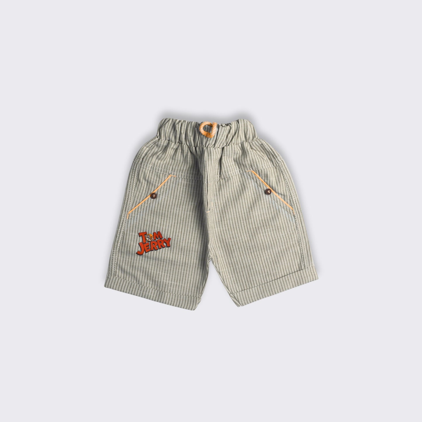 Graphic Tee with Striped Shorts