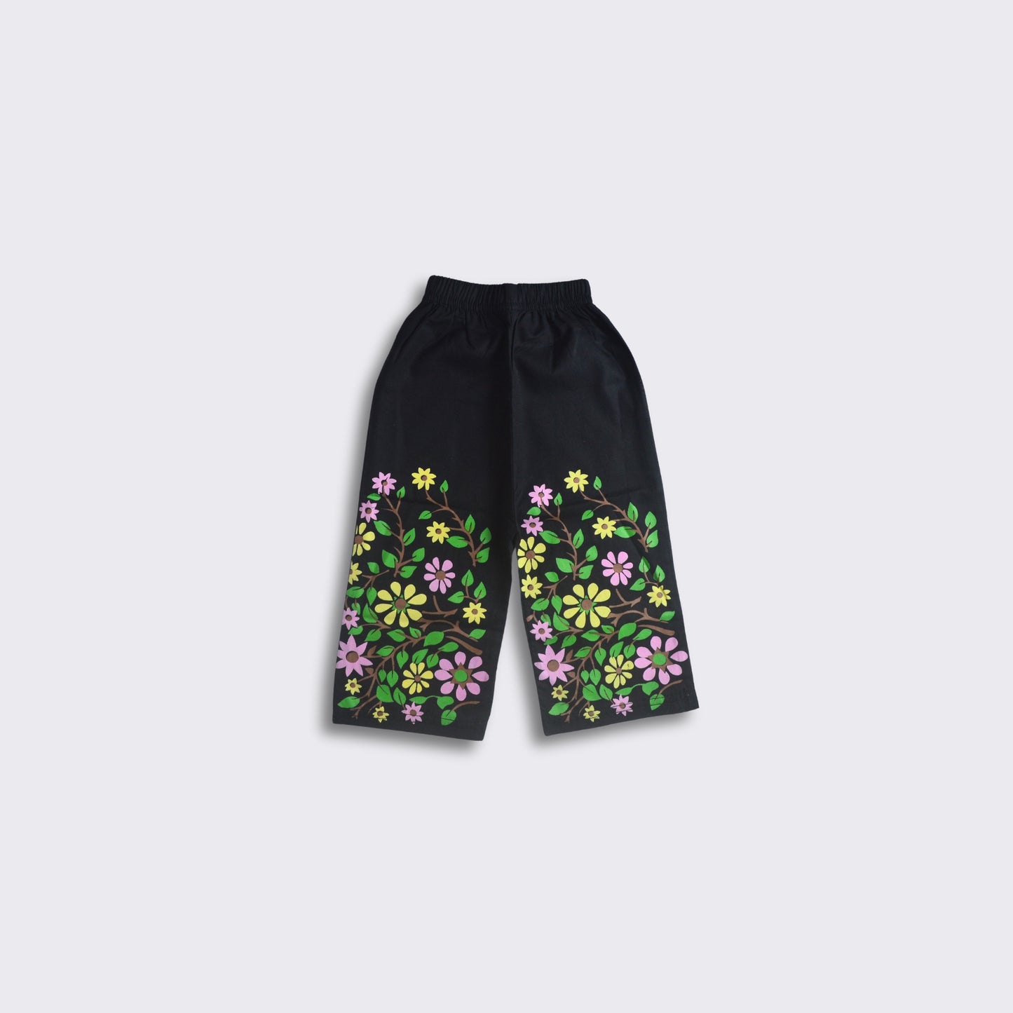 Embroidered Top with Printed Bottom