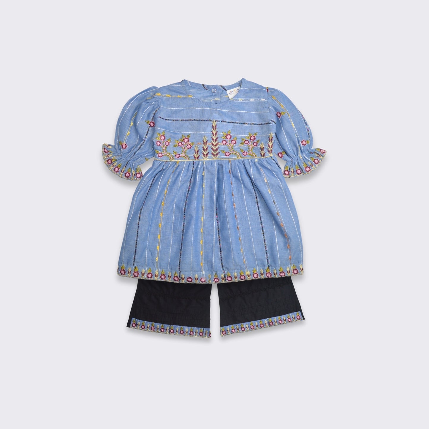 Embroidered Frock with Black Trouser
