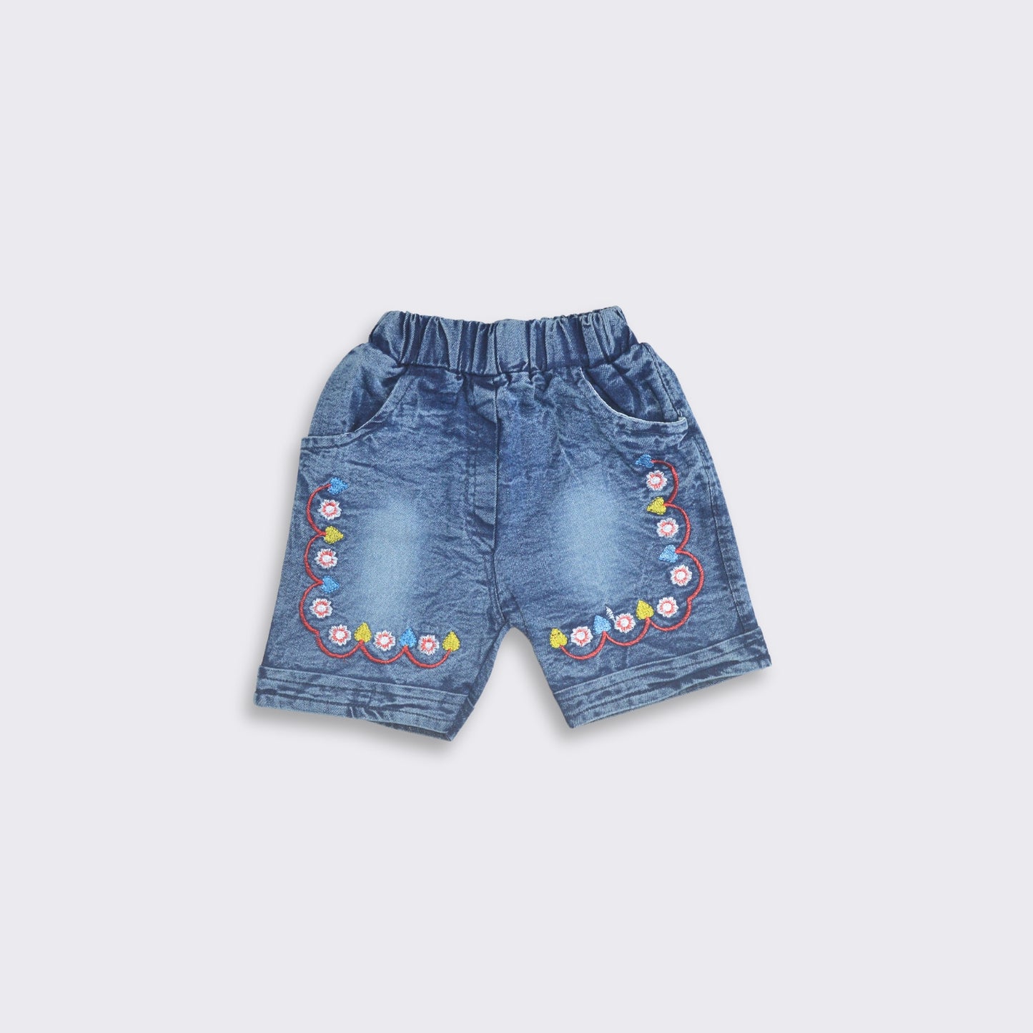 Heart Print Top and Denim Shorts