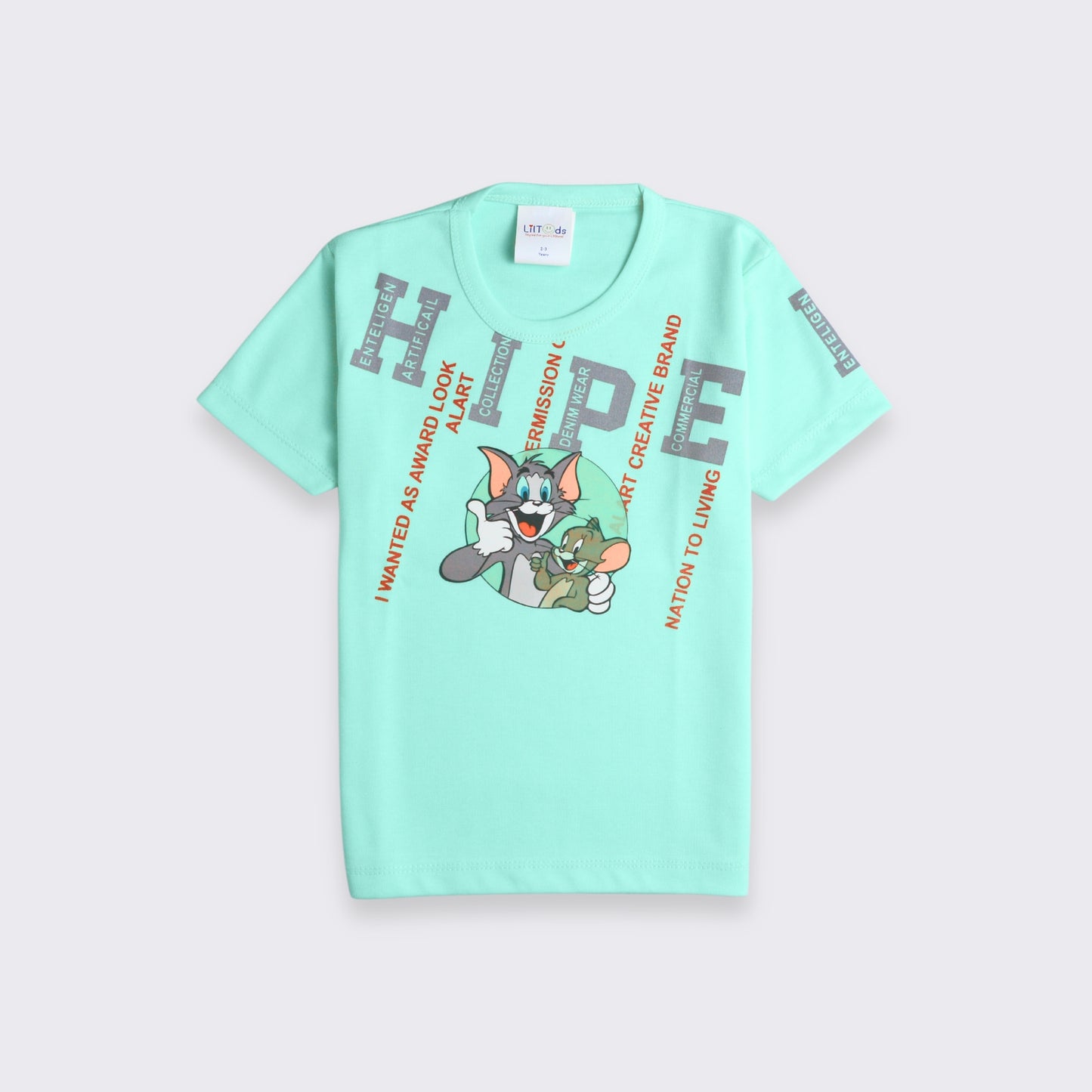 Graphic Tee with Striped Shorts