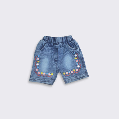 Heart Print Top and Denim Shorts
