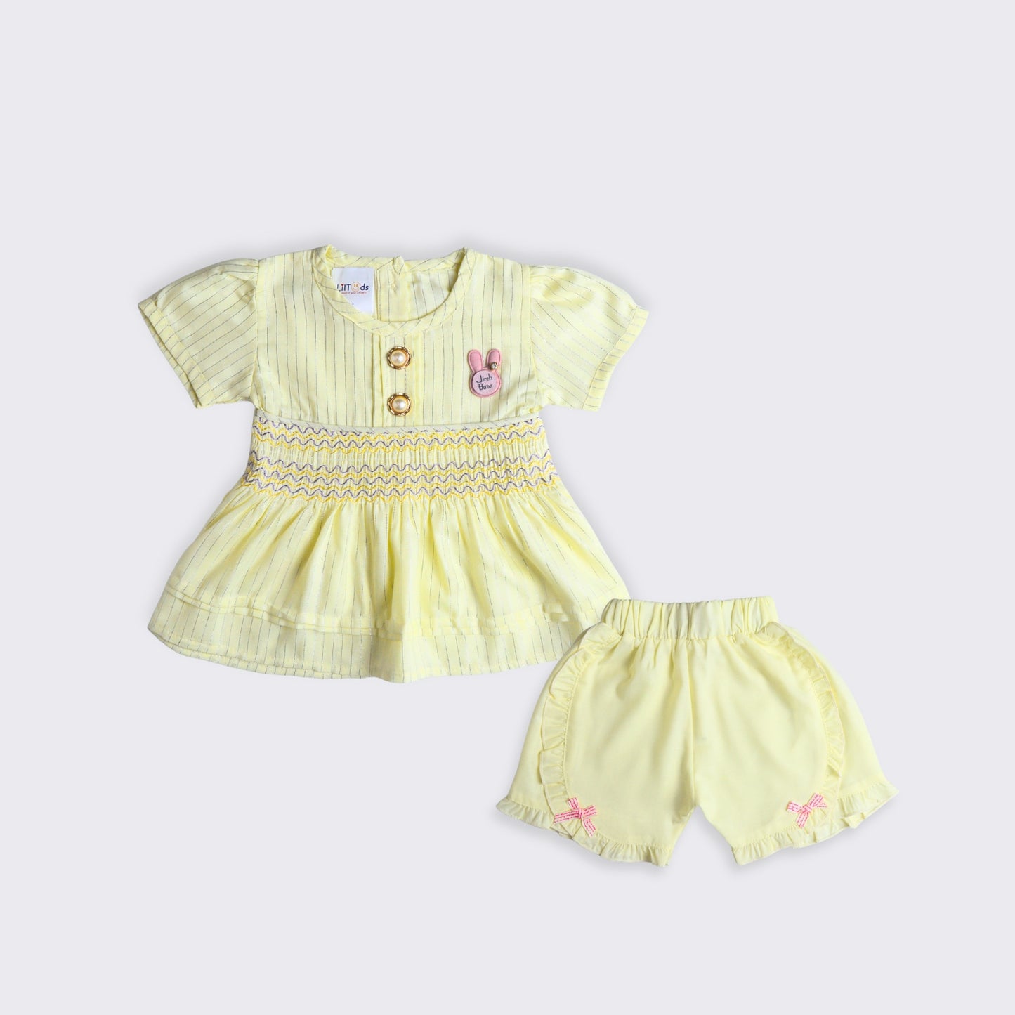 Smocked Top and Shorts Set