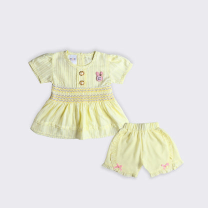 Smocked Top and Shorts Set