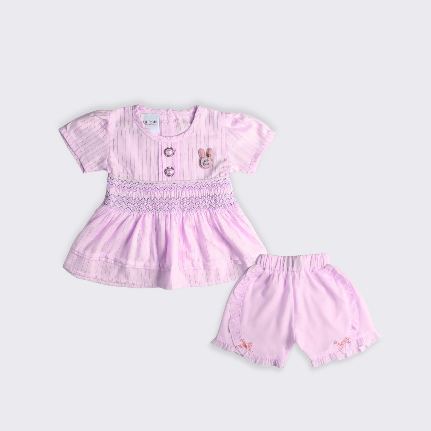 Smocked Top and Shorts Set