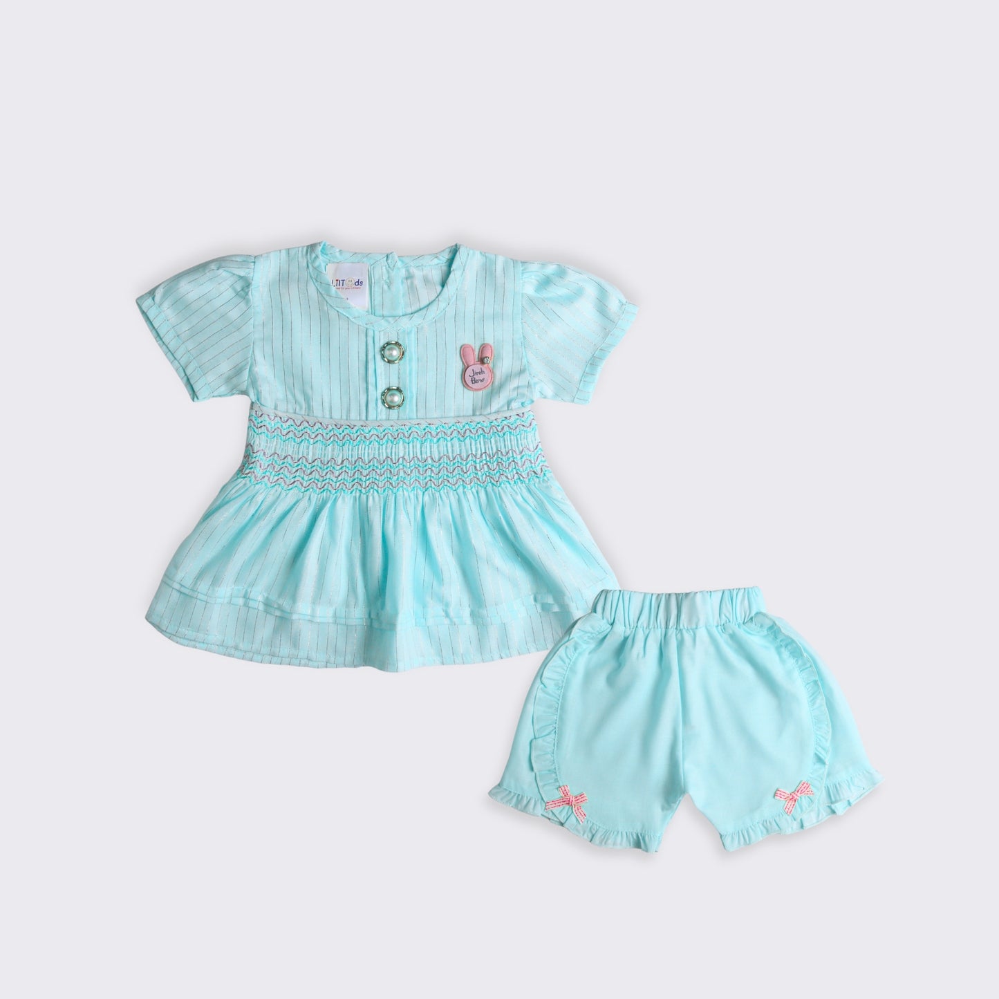 Smocked Top and Shorts Set