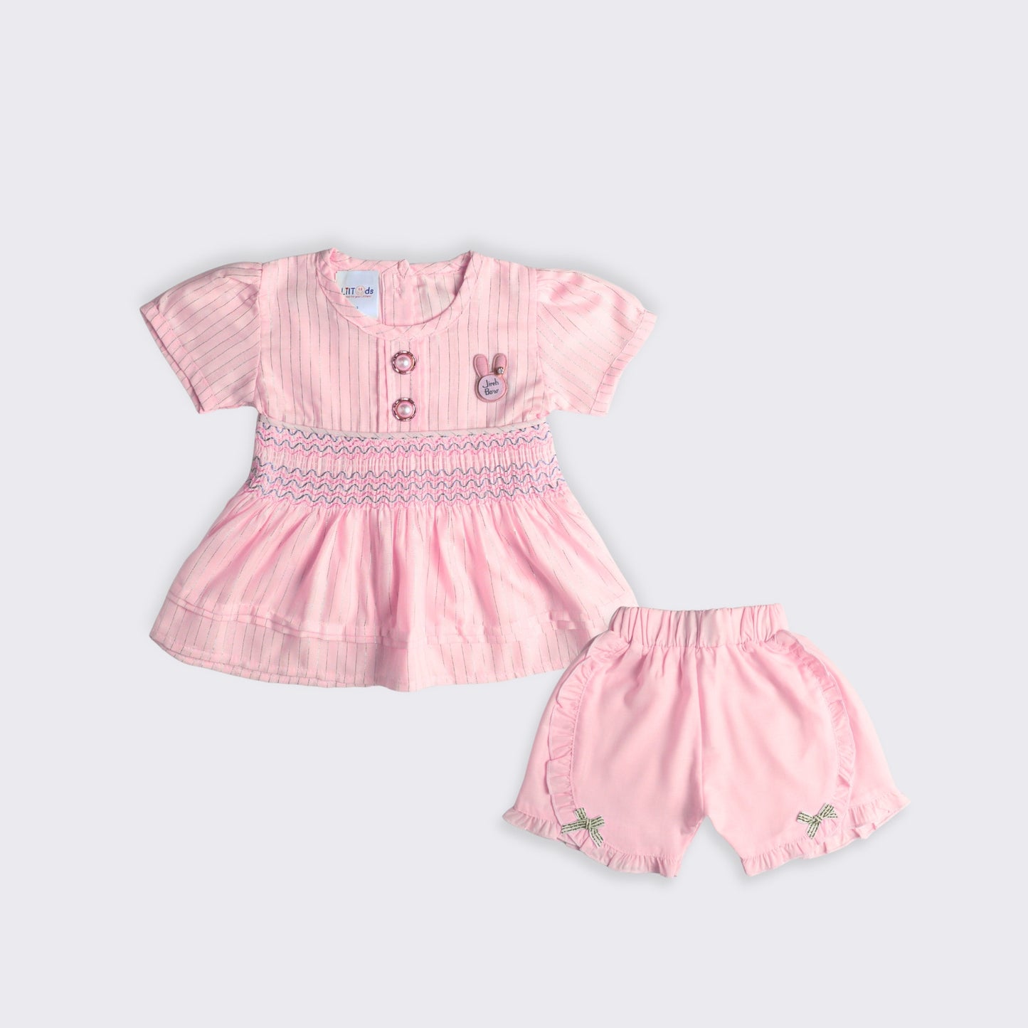 Smocked Top and Shorts Set